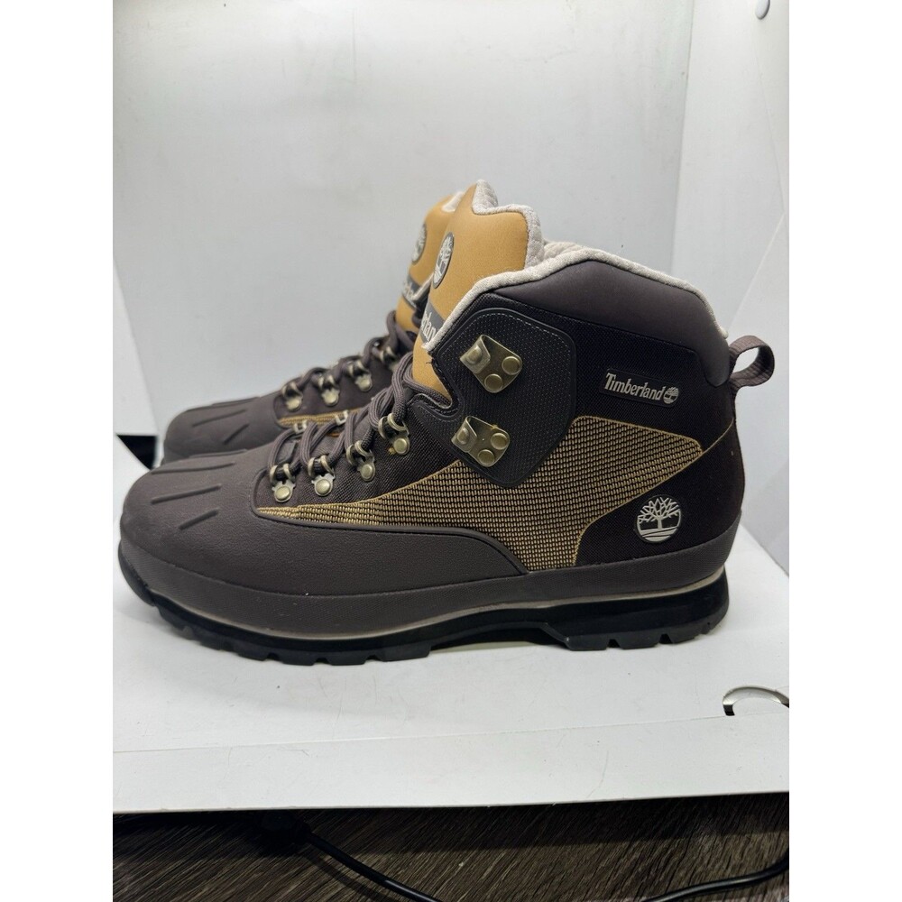 Timberland Euro Hiker Shell Toe Boots Mens 11 Brown Mustard